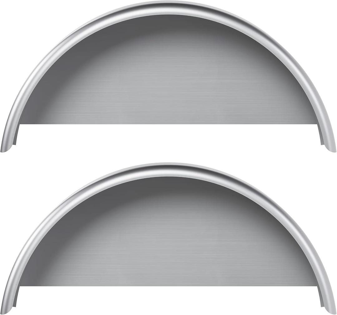 HECASA Single Axle Trailer Fenders W/Fender Backs Fits 14" to 16" Wheels - 32" x 9" x 15" Replacement for Car Hauler Trailer Cargo Trailer Utility Trailer Landscape Trailer Steel Round (2Pcs)