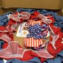 XKCL Patriotic Wreaths, 20 Inch Memorial Day Wreath, 4th of July American Flag Wreath for Front Door Decorations (Bulered)
