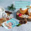 2 x 32 Christmas Postcards, Dreamy Snow Cottage Pattern, Winter Postcards Miniature Scenes Style Set, Xmas Cards for Holiday Wishes Party Favors, 4 x 6 Inch