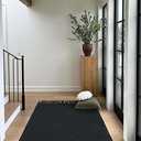 Seavish Entryway Rug 3X5 Washable Kitchen Rugs, Black Rug for Living Room Large Door Mat Indoor Entrance Modern Cotton Woven Area Rug Floor Carpet for Bedroom Laundry Mudroom Office Patio Foyer (Grey)