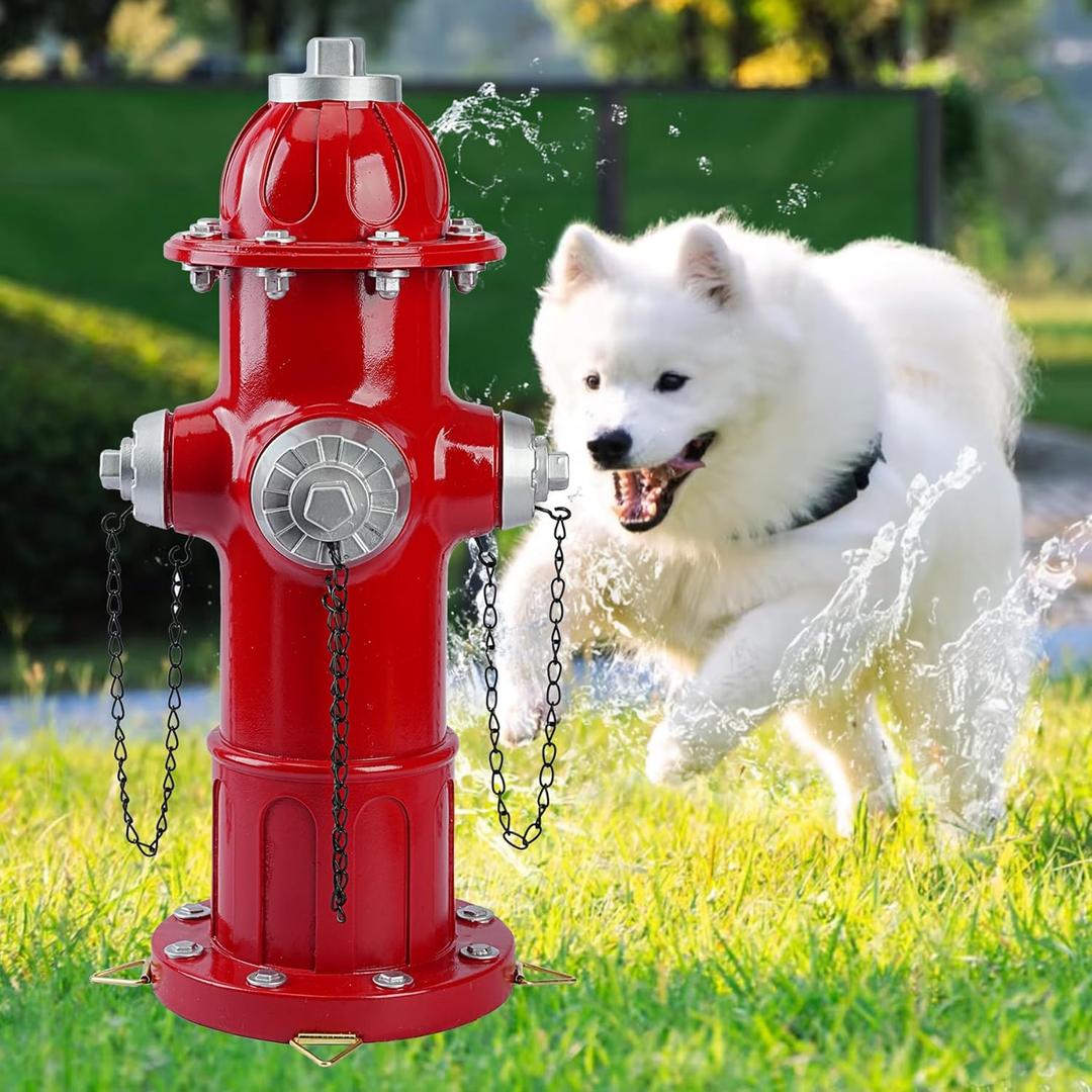 Teaeeno Puppy Training Fire Hydrant for Dogs Statue,Resin Outdoor Statue For Large Dogs, Pee Post Aid & Delightful Outdoor Garden Decor, Dog Statue with Pee Post, Hand-Painted,Weather,Outdoor Ornament (21.3, Multicolor)