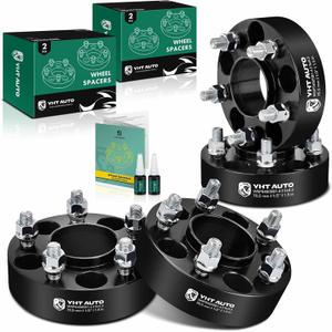 YHTAUTO 5x4.5 Hub Centric Wheel Spacers 1.5 Inch Fits Ford Explorer, Edge, Mustang, Ranger, Lincoln MKX, Town Car, Mercury Models 5x114.3mm Tire Spacers 70.5mm Hub Bore 5 Lug 4 PCS Black 1/2"-20