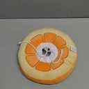 ANWA Adjustable Cat Cone Collar Soft, Cute Cat Donut Collar After Surgery, Kitten Recovery Cones to Stop Licking (Medium, Orange)