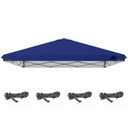8x8ft Replacement Canopy Top with Air Vent, Waterproof & UV Protection Canopy Tent Top Cover for Straight Leg Canopy Frame - for Outdoor, Patio, Event, Trade Show (Blue, 8x8ft)