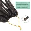 Deep Faux Locs Crochet Hair 12 Inch 8 Packs Goddess Locs Crochet Hair 4# Soft Loc Faux Loc Crochet Braids with Curly Ends Prelooped Deep Wave Croceht Braids for Black Women(Coffee Brown)