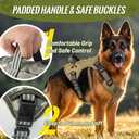 Tactical Dog Harness Camo No-Pull K9 Molle Dog Vest with Hook and Loop Panels Adjustable Military Pet Harness with Front Clip for Small Dogs Training Walking, S
