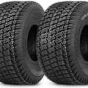 (2 Pack) 15x6.00-6 Lawn Mower Tubeless Tire, 15x6-6 Garden Tractor Lawnmower Tire, 4 Ply, Turf S Pattern