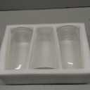 3 Pcs 8 Inch Tall Glass Vase for Flower, Flower Vases for Bouquet, Modern Glass Vases, Clear Ribbed Vase for Living Room, Bedroom, Dining Table, Office, Wedding, Centerpieces