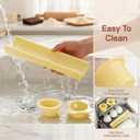 Circle Cake Pop Mold for Baking with 50PCS Cake Pop Sticks Bags Ties,Baking Molds for Birthday Wedding Baby Shower Kids Party Desserts. (Yellow-2Tray)