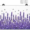Purple Lavender Glass Top Stove Cover Protector,Spring Flower Stove Top Covers for Electric Stove,Washable Heat Resistant Cooktop Mat Anti-Slip Range Covers, 28 x 20 Inch