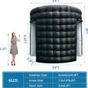 Inflatable Photo Booth Enclosure 10x10x9FT for 360 Photo Booth Machine, Portable 16 Colors LED Dimmable Shooting Photobooth Tent with Remote, 2 Doors, Inner Air Blower for Wedding Birthday Parties