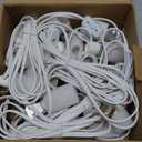 Meonum Accessory Cord with 3 LED Light Bulbs, 8.2 Ft Indoor Blow Mold Light Cord with Female Plug for Halloween Pumpkins Christmas Village Houses and Craft Projects Decoration, Warm White (6 Pack)