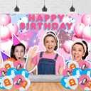 Rachel Teacher Backdrop Banner Cartoon Teacher Birthday Decoration for English Themed Party Backdrop Photo Background Wall Decor Birthday Banner