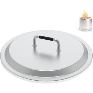 Fire Pit Lid for Solo Stove Yukon 2.0 & 1.0 Accessories, Stainless Steel Fire Pit Cover for Solo Stove Lid 27" Yukon and Other Outdoor Firepit Accessories, Shield with Heat Resistant Handle