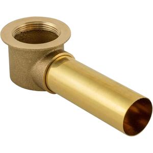 EZ-FLO Bath Waste and Overflow Shoe, 1-1/2 Inch Tubular Outlet, Brass Coarse Thread, 35237