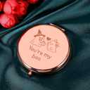 ACCOLIAMBER Boo Basket Stuffers for Women Her Compact Mirror for Women Girlfriend Halloween Party Supplies Spooky Basket Stuffers Anniversary for Wife Christmas Stocking Stuffers Valentines