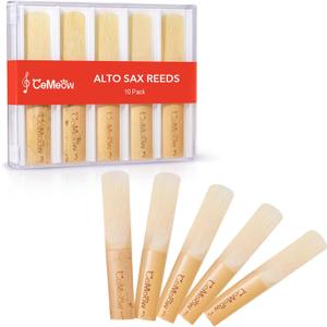 Alto Saxophone Reeds 3.0, Professional Alto Sax Reeds 10Pack with Plastic Box, Thinner Reed Tip Advanced Cutting Technology for Saxophone Beginner and Player