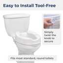 Drive Medical Raised Toilet Seat with Lock, Standard Seat, 4"