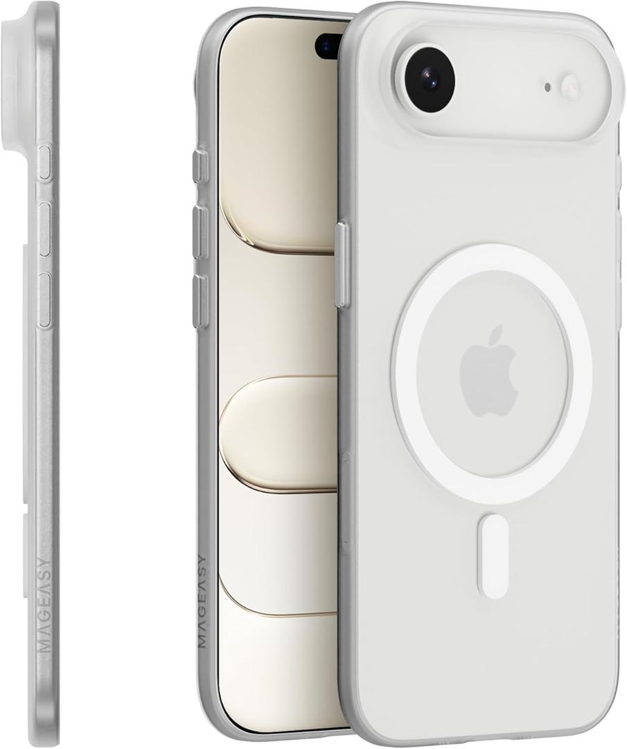 MAGEASY Designed for iPhone Air 6.5" Thin Case - Super Lightweight, 0.7mm Ultra Thin, Compatible with MagSafe, Anti-Fingerprint - Lyte M (Translucent)