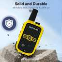 Retevis RT15 Walkie Talkies, Portable FRS Two Way Radios Rechargeable, Durable, Compact, VOX, Key Lock, Mini Walkie Talkies for Adults and Kids, School Family Outdoor Travel Camping Hiking (3 Pack)