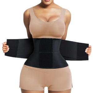 Waist Trainer for Women Waist Cincher Waist Trimmer Corset, Tummy Control Shapewear Belt Triple Wrap for Workout (X-Large, Black)