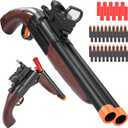 Eaciilee Toy Gun Soft Bullet Shotgun Toy Educational Model Shooting Games (Double Barrel)