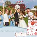 How Many Kisses Bridal Shower Game Wedding Shower Decorations, Guess How Many Baby Shower Game, 1 Standing Sign and 50 Guess How Many Cards for Birthday Baby Shower Wedding Party Decorations, 03