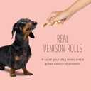 Better Belly Proteins with Real Venison Small Rolls 6 Count, Digestible Rawhide for Dogs, 4.2 OZ