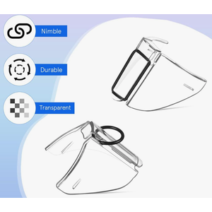 Pair Flank Protector Sunglasses Eyeglasses - Clip on Glasses Protective Cover Clear Side Shield Metal Eye Glasses
