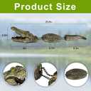 Alligator Pool Float Scary Decor - Gator Scare Away Geese Duck Bird Animal Large Crocodile Statue Floating Pond Decor Outdoor Garden Yard Lake Halloween Swimming Pool Decorations