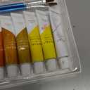 Crafts 4 All Acrylic Paint Set - Art Paints for Canvas, Model Painting, Wood, Ceramics and Fabric - Craft Supplies with 3 Artist Brushes for Adults & Kids﻿, 24 Packx12ml