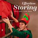 Handy Laundry Christmas Tree Storage Bag with Wheels Fits 9 Ft Artificial Tree, Heavy Duty, Waterproof, Large Zippered Holiday Storage Container, Durable Handles, Red