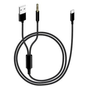 sunshot USB C to Aux Cord, USB C to 3.5mm Audio Aux Jack and USB Charging Cable, Headphone Stereo Cord, Compatible with iPhone 15 16 Pro Max Plus, iPad Pro, Galaxy S23 S22 S21 S20 Ultra, Pixel, 4Ft