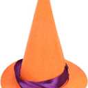 GSHLLO 20 Pcs Mini Felt Witch Hats Miniature Halloween Party Hat Wine Bottle Hat Topper Tiny Wizard Cap Hat Small Tree Ornaments Hats for DIY Crafts