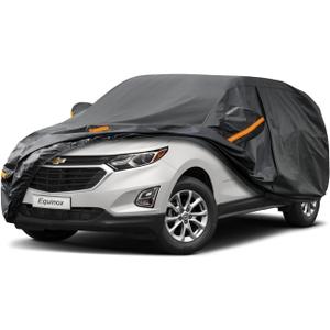 Kayme 7 Layers SUV Car Cover Custom Fit for Chevrolet Chevy Equinox (2005-2025) Waterproof All Weather for Automobiles, Outdoor Full Cover Rain Sun UV Protection. Black