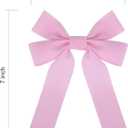 2 x 12 Pcs Baby Pink Velvet Ribbon Bow Christmas Wreath Bows for Garland Gift Wrapping Indoor Outdoor Christmas Parties Decorations (Baby Pink, 12)