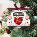 AVERXO Valentines Day Gifts for Couples - Mr & Mrs Three Layer Wooden Valentines Ornaments 2025 for Decorations - Weeding Gifts, Just Married Gift for Women Men Her Him Wife Husband