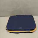 LONBET Laundry Basket with Lid, Made from Breathable Fabric | Aesthetic Clothes Hampers for Laundry with Side Handles & Sturdy Bamboo Frame (26 Gallons - Single, Blue)