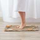 Natural Seashore Shower Seashell Starfish On Beach Sand Sea Bath Mat Non-Slip Absorbent Velvet Bathroom Rug Carpet Rugs for Entrance Indoor Doormat Mats