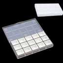 Bitray Small Size 15 Wells Airtight Watercolor and Oil Paint Palette Box with Lid (Clear)