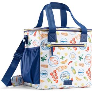 Fit & Fresh, 24-Can Soft Cooler Bag Insulated Leak-Resistant, Portable Soft Cooler, Large Cooler, Soft Sided Cooler Bag, Travel Cooler, Al Fresco