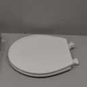 BEMIS 500EC 390 Toilet Seat with Easy Clean & Change Hinges, 1 Pack Round, Cotton White
