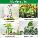 2 x Extendable Plant Stakes, Length Scalable from 17.9IN to 42.3IN Plant Support Stake, Orchid Sticks with Clips for Indoor Outdoor,Garden Stakes for Plant,Tomato,Vegetables,Monstera,Vine - 3Pack