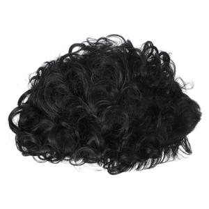 VALICLUD Short Curly Synthetic Wig for Women with Face-flattering Bangs Lightweight Black Layered Waves Breathable Fibers for Cosplay Party and Daily Use Quick Styling Hairpiece
