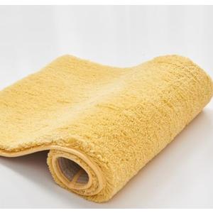 CozeCube Upgraded Shaggy Bath mat for Bathroom Non Slip 36" X 24", Super Soft Quick Dry Bath Rugs, Fluffy Plush Bathroom Rugs Machine Washable, Bright Yellow