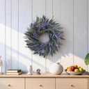 26 Inch Lavender Eucalyptus Wreaths for Front Door, Spring Summer Wreath,Large Eucalyptus Outdoor Wreath with Greenery Leaves for Porch,Wall,Holiday,Home Decor- Spring, Summer, Fall, All Seasons