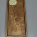 NIRMAN Acacia Wood Rectangular Wooden Platters for Home Decor, Food, Vegetables, Fruit, Charcuterie, Appetizer Serving Tray (13" x 5.5" x 0.75") (Set of 3)