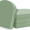 Outdoor Chair Cushions Set of 4: Waterproof & Fade Resistant Patio Furniture Cushions - 17 x 16 x 2 Inch Non Slip Round Corner Seat Cushion Pads with Removable Cover for Garden Yard Lawn, Sage Green