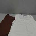 Zeagoo Womens Summer Tops Square Neck Ribbed Tank Tops Slim Fitted Racerback Sleeveless Shirts Basic Casual 2 Pack XL