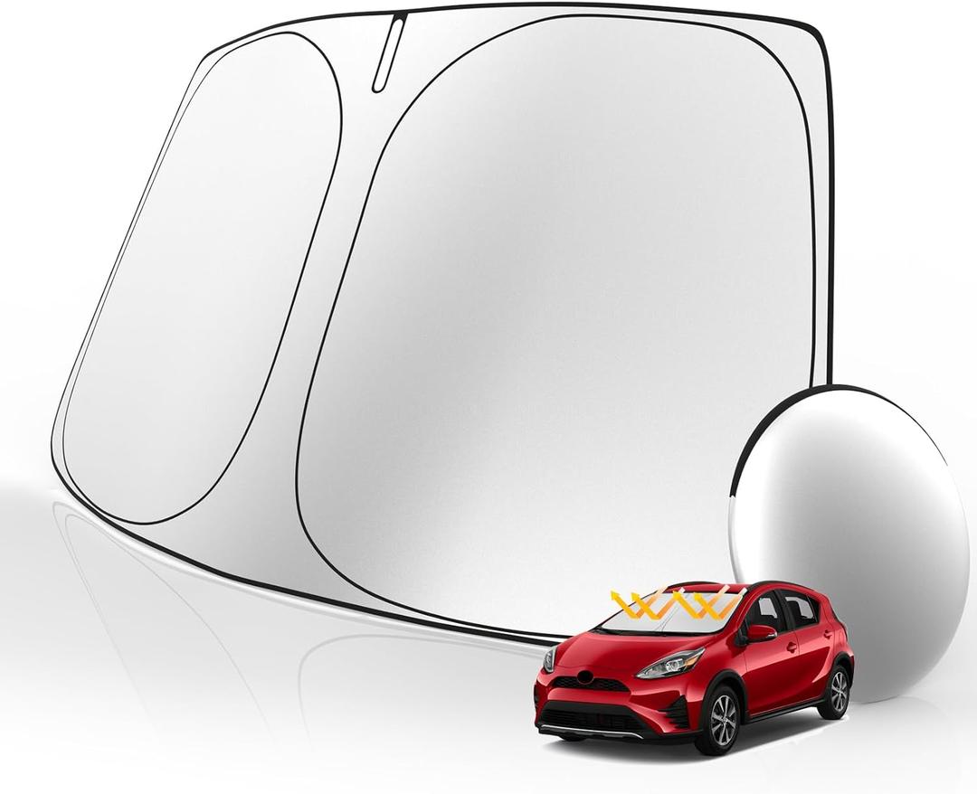 Windshield Sunshade for Toyota Prius C 2012-2019 Accessories Front Window Sun Shade Custom Sunscreen Double Layers Design